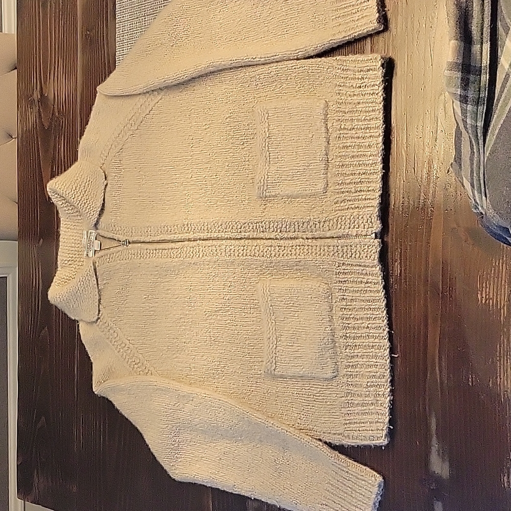 J. CREW Wallace & Barnes 100% Cashmere Full Zip Sweater
